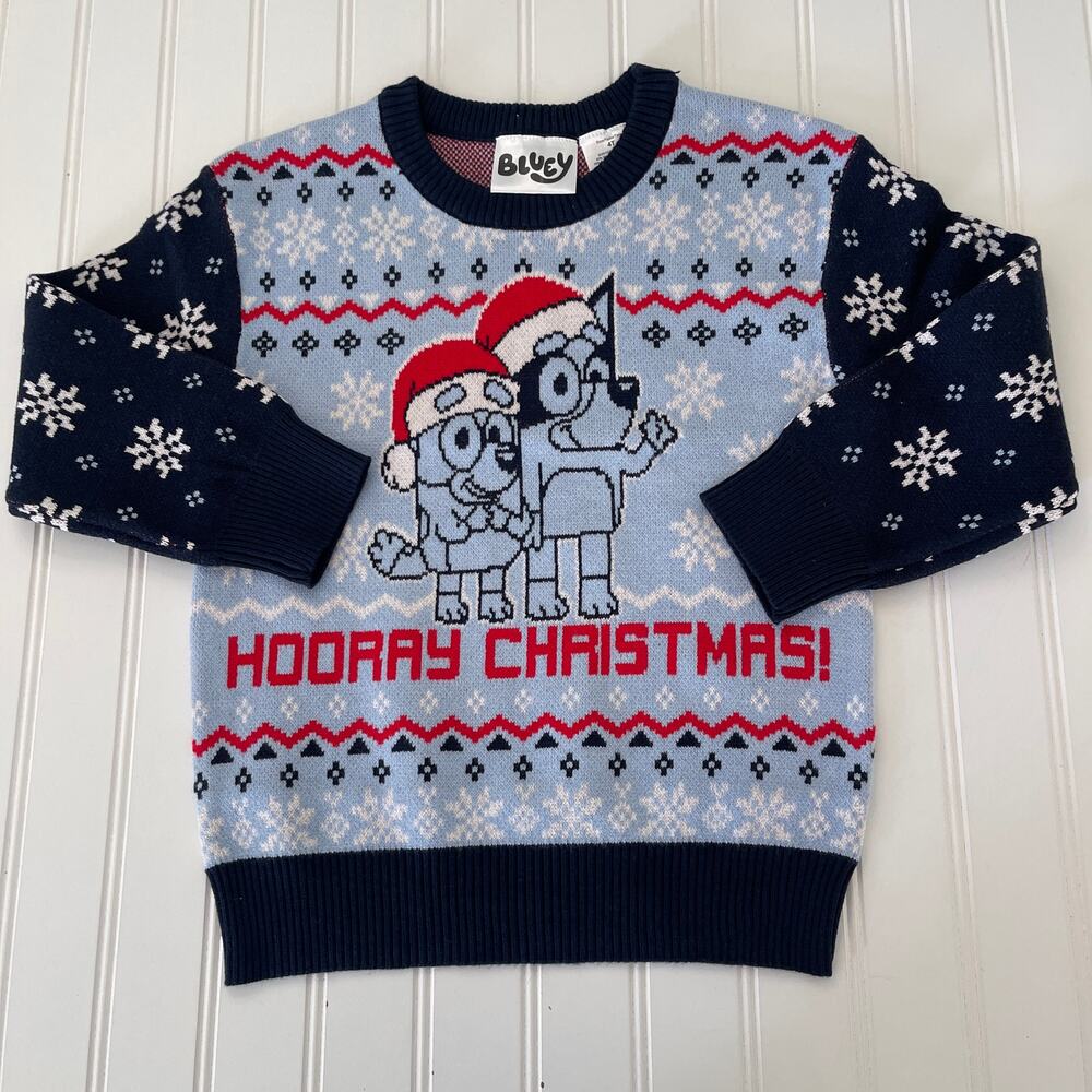 Bluey Toddler Boy Christmas Hooray Long Sleeve Festive Size Boys 4T